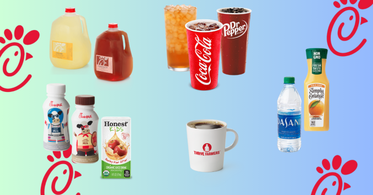 Chick fil A Beverages menu